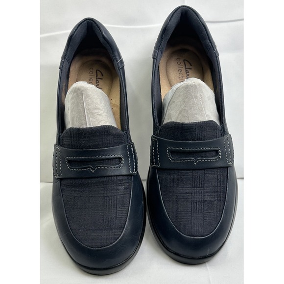 Clarks Women's Ellowyn Slip On Loafer Navy Blue Size 9 Comfort Cushion Casual - Picture 6 of 11